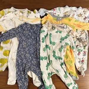 8-pack Bundle of 0-3/3m Sleepers - Zip and Footed